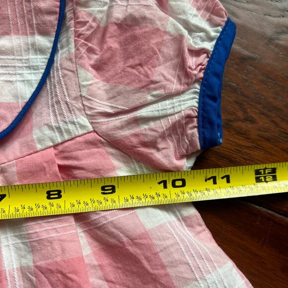 The Oaks Apparel 18m Dress Bloomers Pink Blue Gingham - Picture 5 of 6